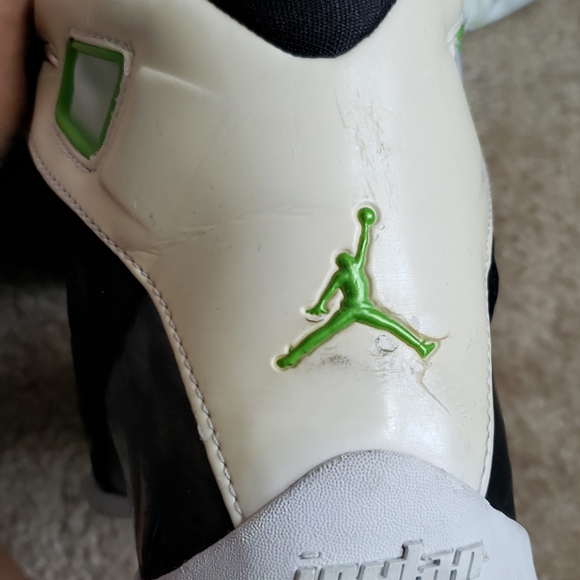 Jordan Shoes Hi Top Jordans Blackwhite Lime Green Poshmark